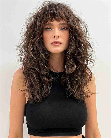 long wavy hair with fringe|long wavy hair with bangs.